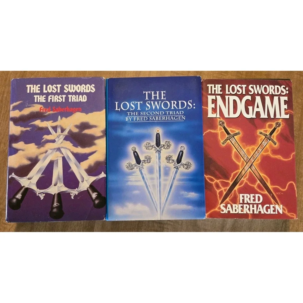 The Lost Swords Complete Series Fred Saberhagen 3 HCDJ Lot Set Triad Endgame